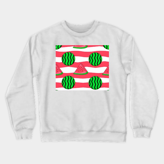 Watermelon Crewneck Sweatshirt by timegraf